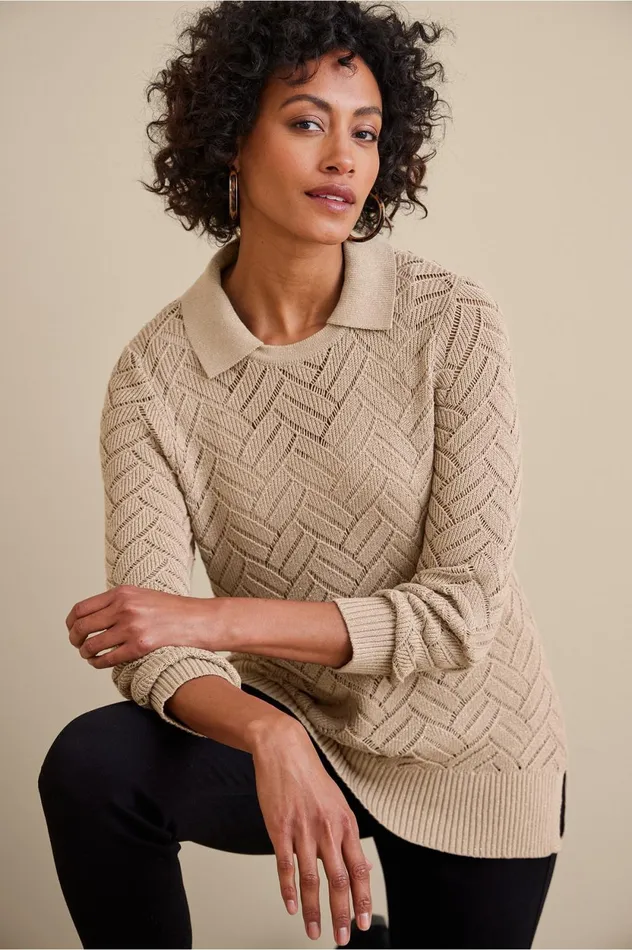 Soft Surroundings Verrana Sweater Beige Women Sweaters and Cardigans Soft Surroundings Verrana Sweater Beige Women Sweaters and Cardigans