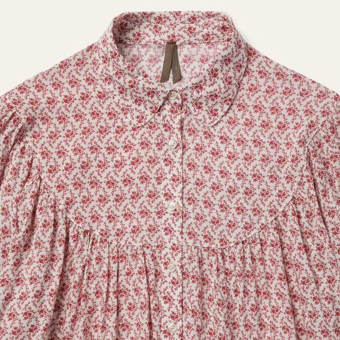 Stetson Blouses Women ShortSleeved Cottage Floral Blouse Red