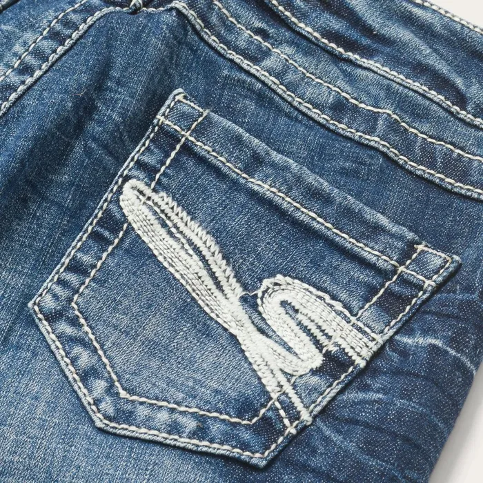 Stetson Denim Women 816 Fit Jeans With White quotSquot Back Pocket Blue