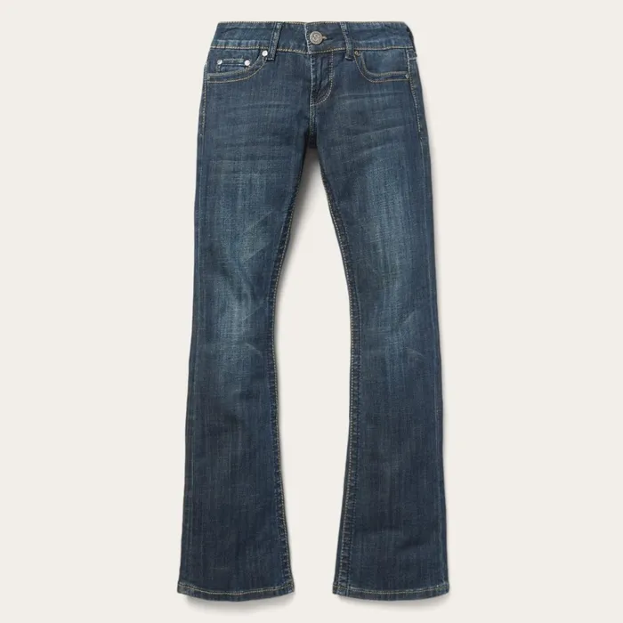 Stetson Denim Women 818 Bootcut Jean With quotSquot Back Pocket Blue