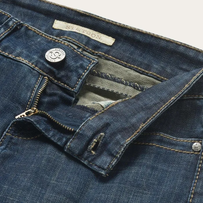 Stetson Denim Women 818 Bootcut Jean With quotSquot Back Pocket Blue