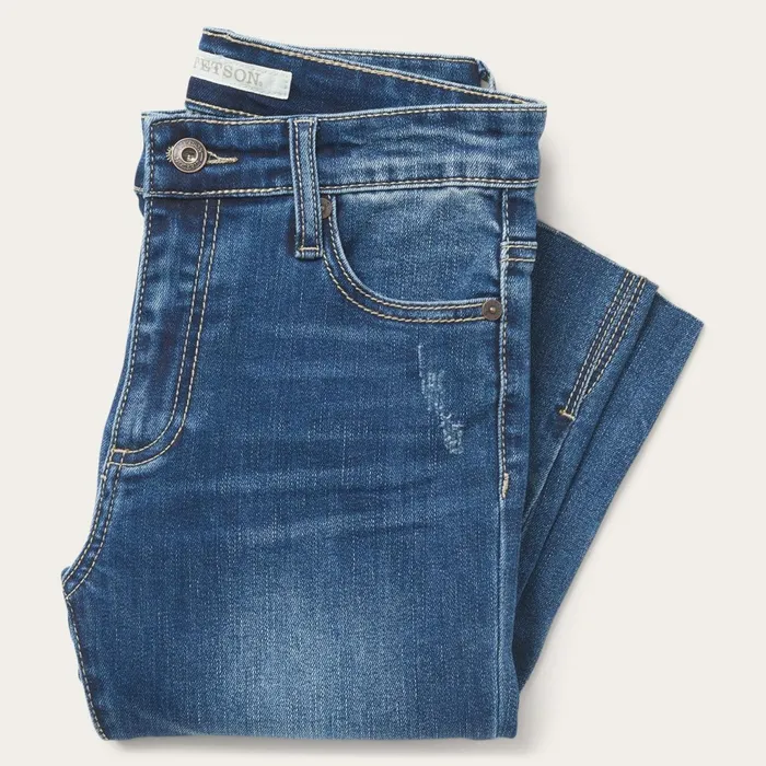 Stetson Denim Women 902 High Waist Slim Fit Jean Blue