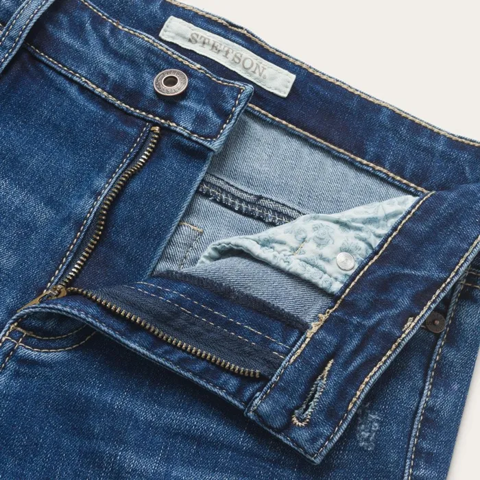 Stetson Denim Women 902 High Waist Slim Fit Jean Blue