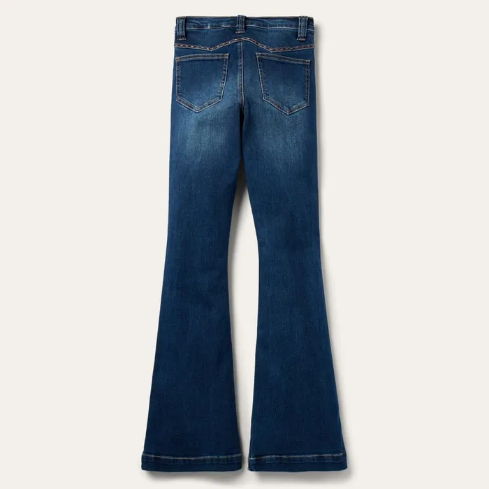 Stetson Denim Women 921 High Rise Flare Jeans Blue