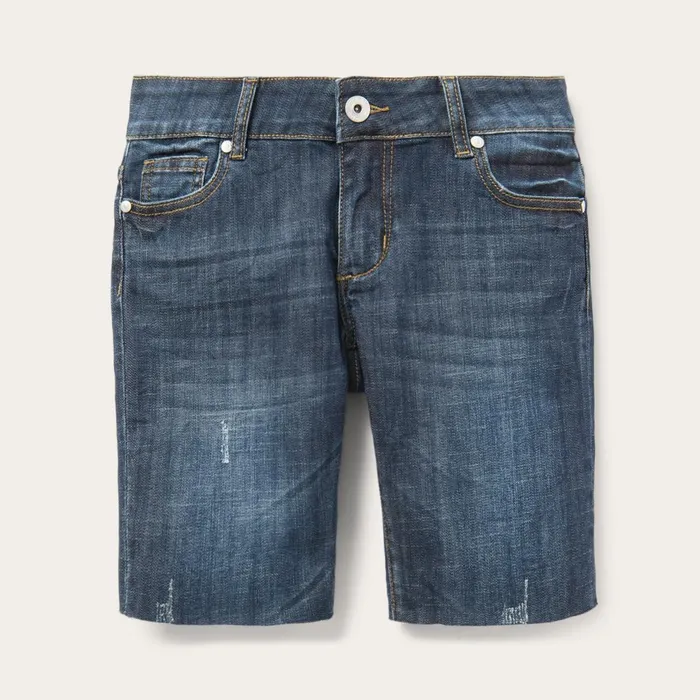 Stetson Denim Women Dark Wash Denim Shorts Blue