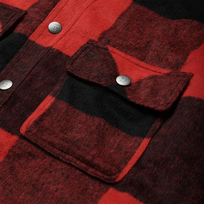 Stetson Jackets Men Buffalo Plaid Western Coat Red
