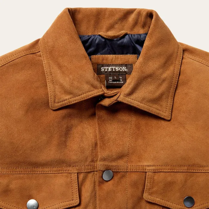 Stetson Jackets Men Classic Suede Jacket Tan