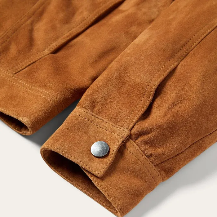 Stetson Jackets Men Classic Suede Jacket Tan