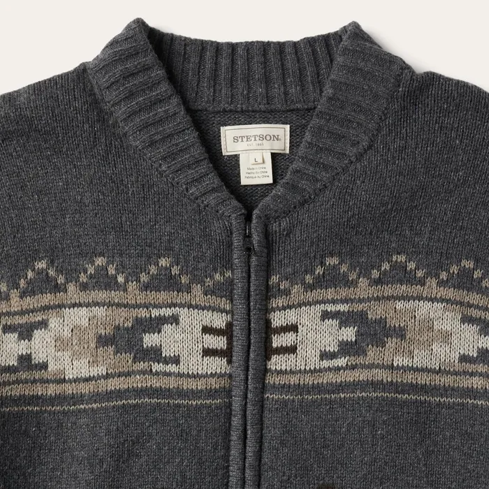 Stetson Jackets Men Longhorn Cardigan Grey