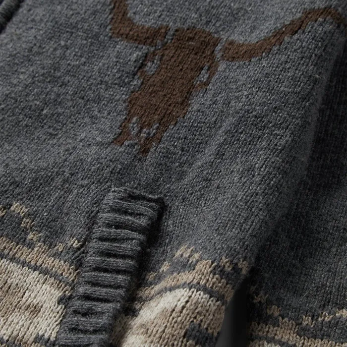 Stetson Jackets Men Longhorn Cardigan Grey