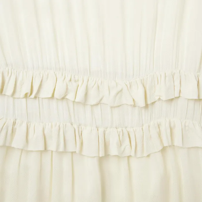 Stetson Midi Women Cream Herringbone Dress White