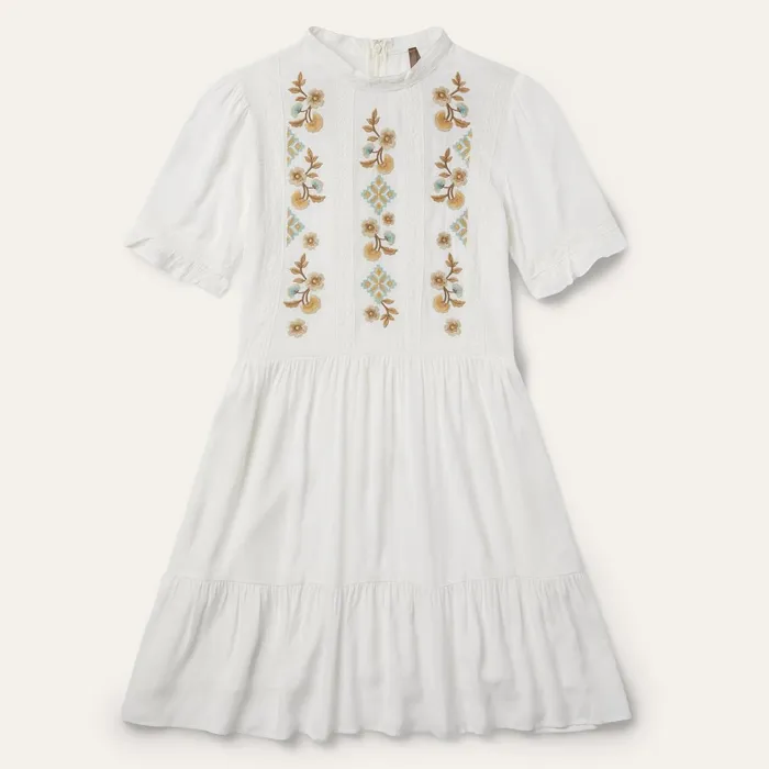 Stetson Mini Women Flat Weave Dress White