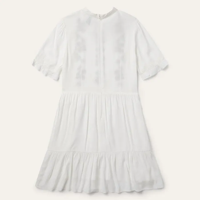 Stetson Mini Women Flat Weave Dress White