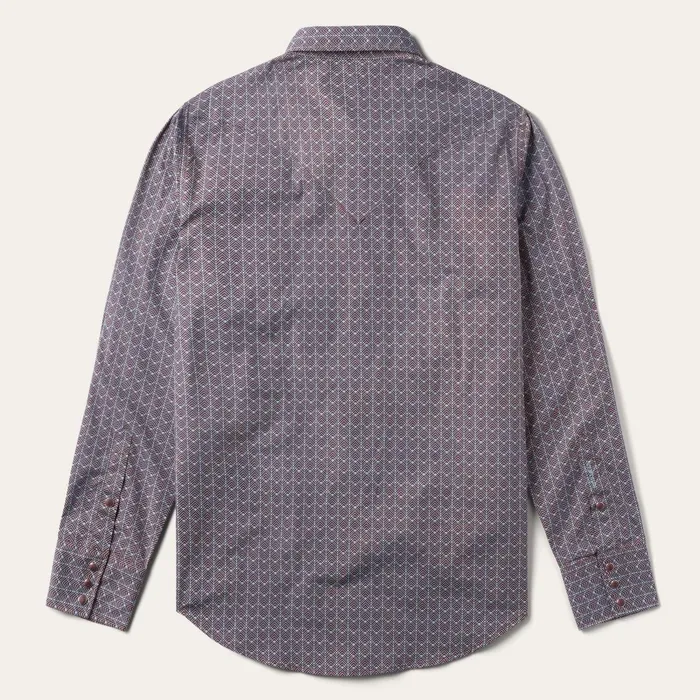 Stetson Modern Cut Men Chevron Grid Shirt Chevron Grid Shirt