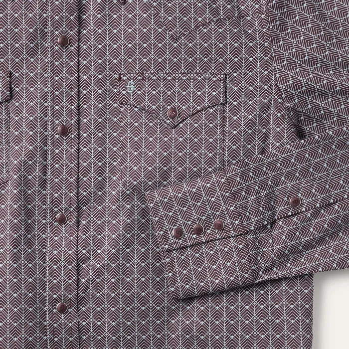 Stetson Modern Cut Men Chevron Grid Shirt Chevron Grid Shirt