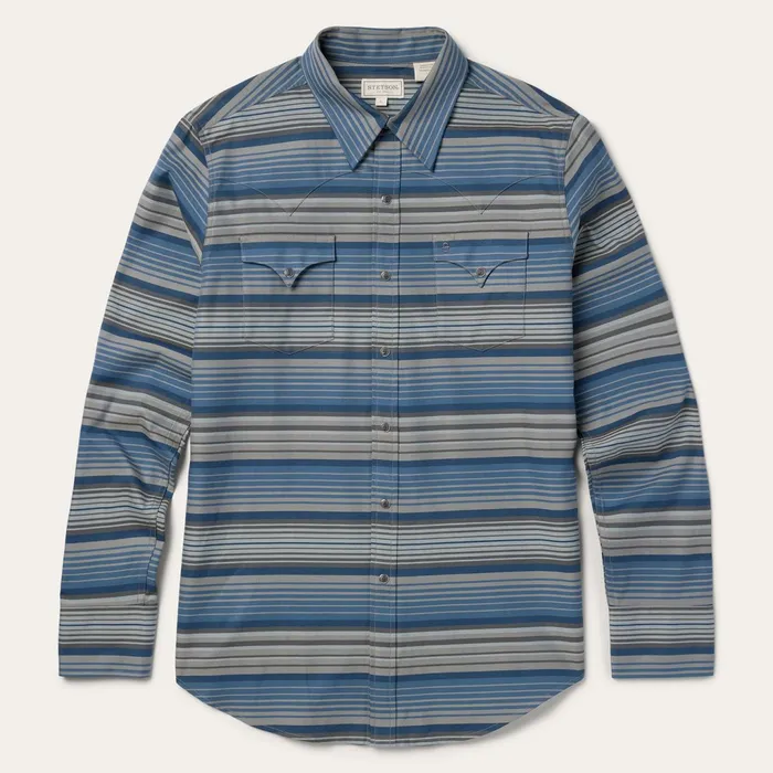 Stetson Modern Cut Men Serape Stripe Western Shirt Serape Stripe Western Shirt