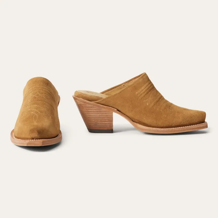 Stetson Mules Women Reed Western Mules Tan