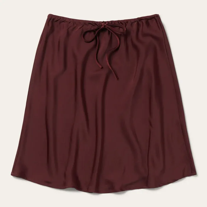 Stetson Skirts and Shorts Women Wine Satin Skirt Red