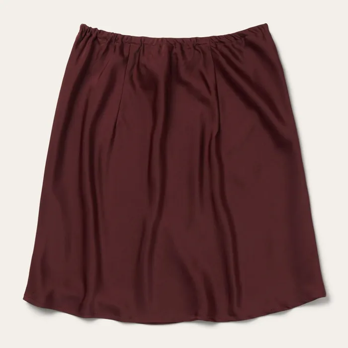 Stetson Skirts and Shorts Women Wine Satin Skirt Red