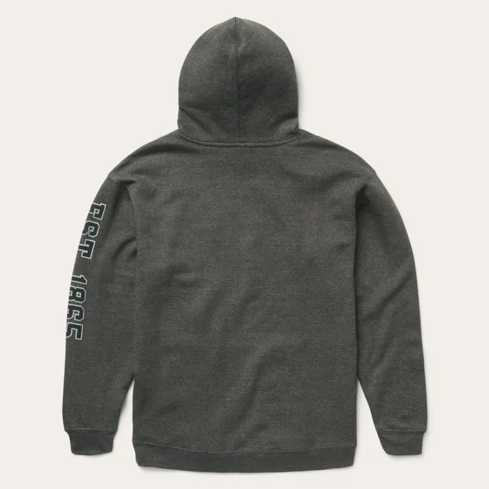 Stetson Sweaters and Hoodies Men Charcoal Heather Fleece Hooded Sweatshirt Grey