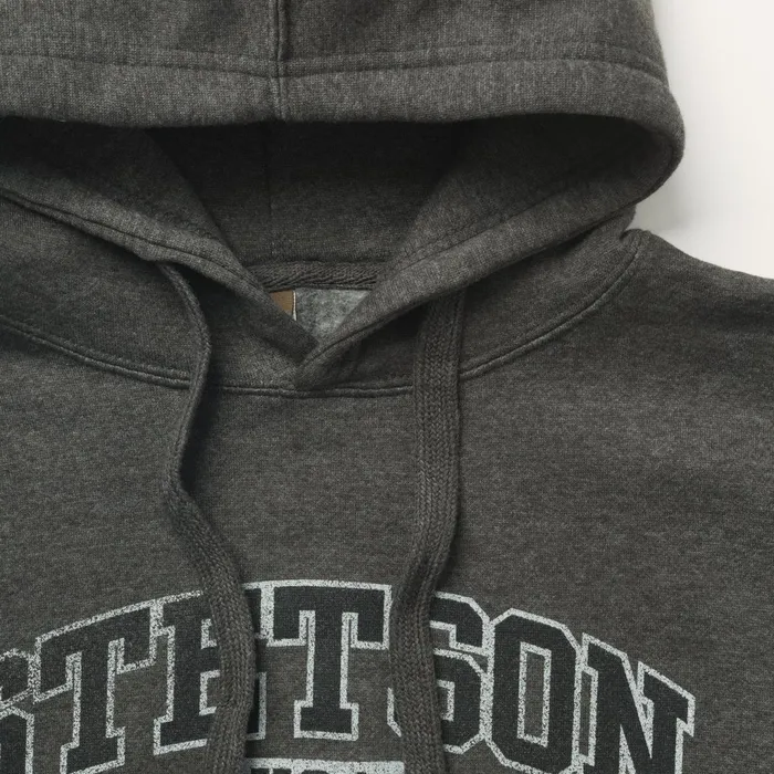 Stetson Sweaters and Hoodies Men Charcoal Heather Fleece Hooded Sweatshirt Grey
