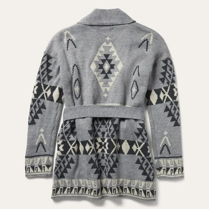 Stetson Sweaters Women Chunky Knit Tie Sweater In Grey Grey