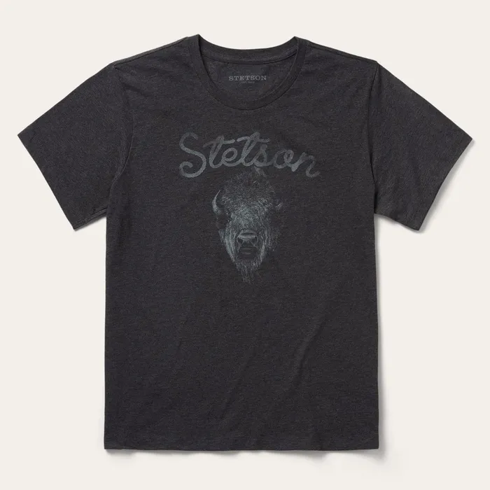 Stetson Tees Men Bison Spirit Graphic Tee Black