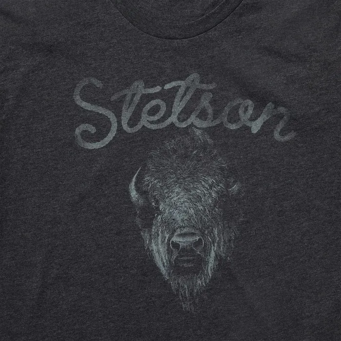 Stetson Tees Men Bison Spirit Graphic Tee Black