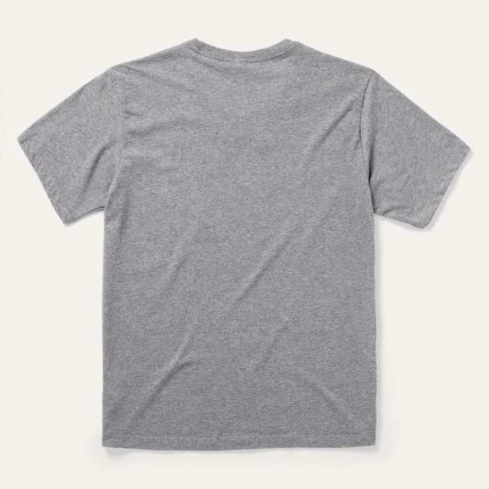 Stetson Tees Men Vintage Eagle Graphic Tee Grey