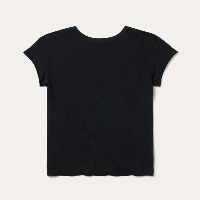 Stetson Tees Women Bucking Cowboy Graphic Tee Black
