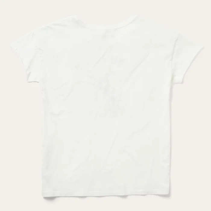 Stetson Tees Women Stetson Round Up Stetson Vintage Tee Official White