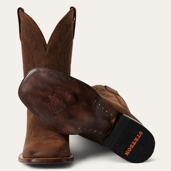 Stetson Western Men Bowie Boots Brown