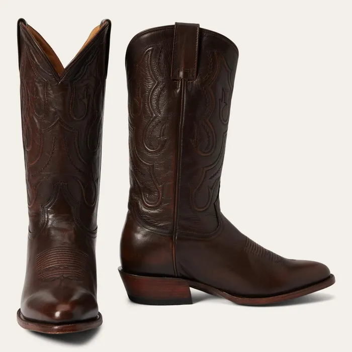 Stetson Western Men Carlisle Western Boots Burnished Brown