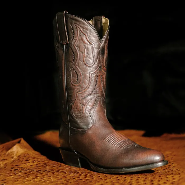 Stetson Western Men Carlisle Western Boots Burnished Brown