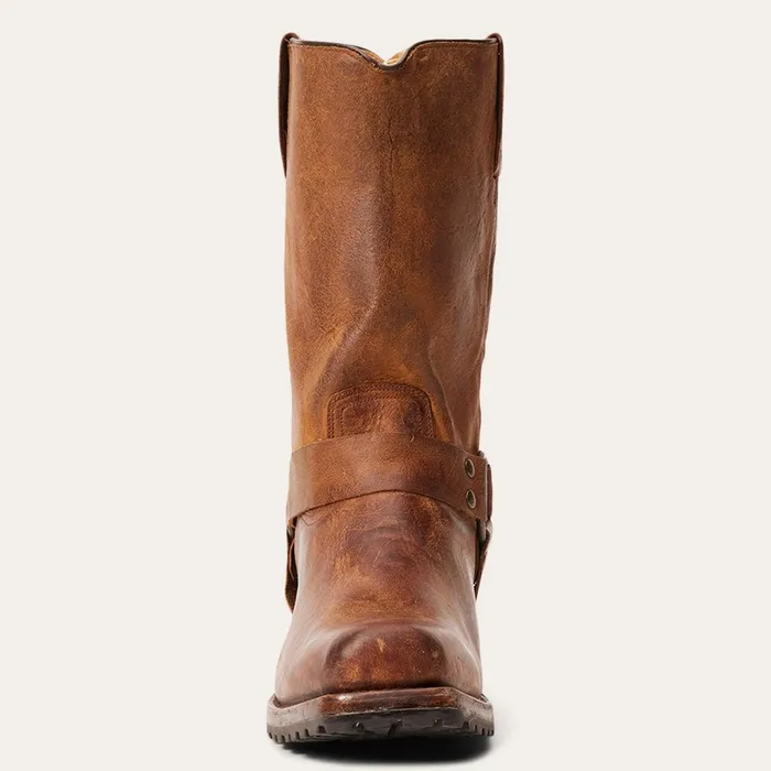 Stetson Western Men Heritage Harness Boots Oiled Brown