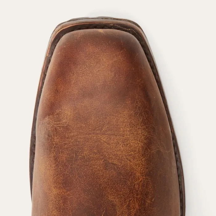 Stetson Western Men Heritage Harness Boots Oiled Brown