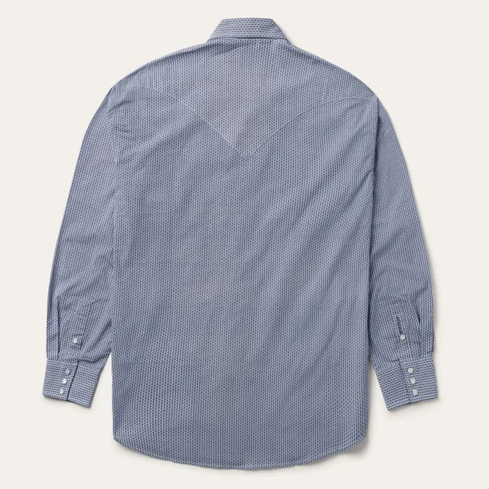 Stetson Western Shirts Men Blue Deco Geo Print Western Shirt Blue