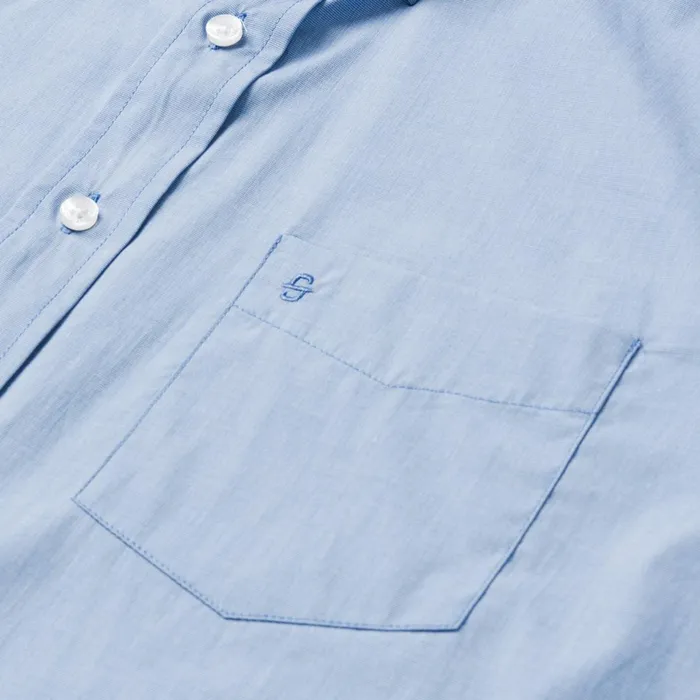 Stetson Western Shirts Men Blue Solid OnePocket SnapFront Shirt Blue
