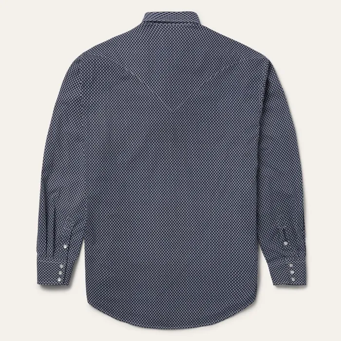 Stetson Western Shirts Men Diamond Geo Western Shirt Blue