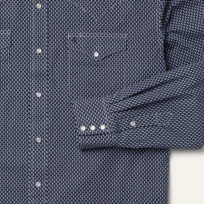 Stetson Western Shirts Men Diamond Geo Western Shirt Blue
