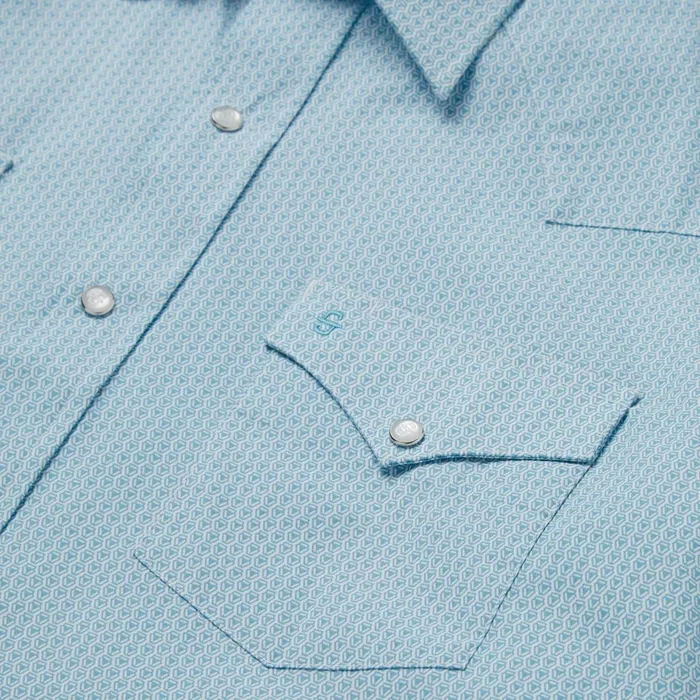 Stetson Western Shirts Men Geo Western Shirt Blue