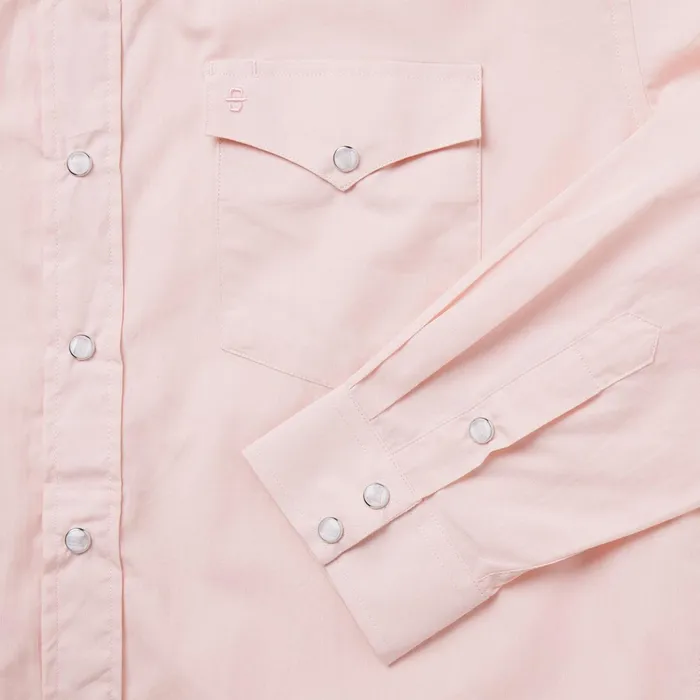 Stetson Western Shirts Men Pink EndOnEnd Western Shirt Pink
