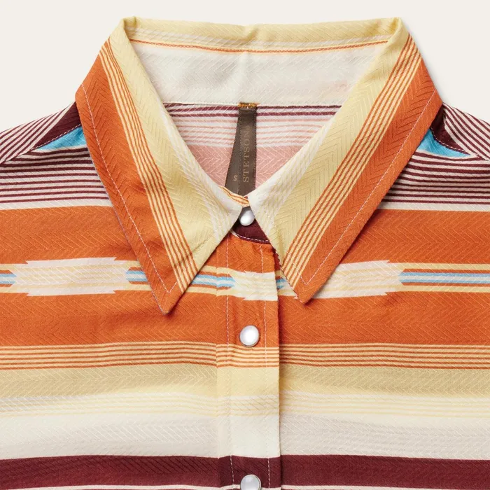Stetson Western Shirts Women Sunset Serape Print Western Shirt Multi