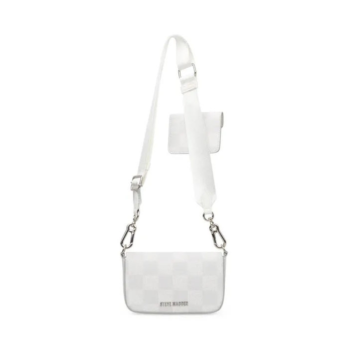 Steve Madden Bperks White Womens Shoulder Bags Steve Madden Bperks White Womens Shoulder Bags