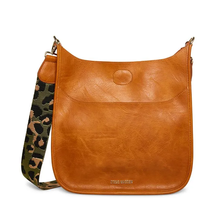 Steve Madden Brayaa Cognac Womens Shoulder Bags