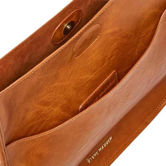 Steve Madden Brayaa Cognac Womens Shoulder Bags Steve Madden Brayaa Cognac Womens Shoulder Bags