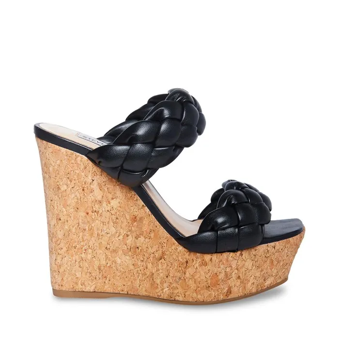 Steve Madden Bria Black Womens Wedges