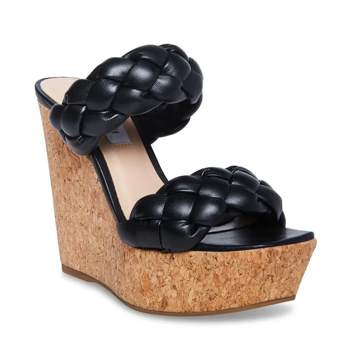 Steve Madden Bria Black Womens Wedges Steve Madden Bria Black Womens Wedges