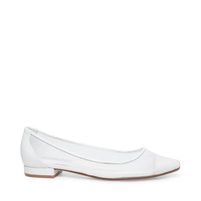 Steve Madden Bridget White Multi Womens Flats
