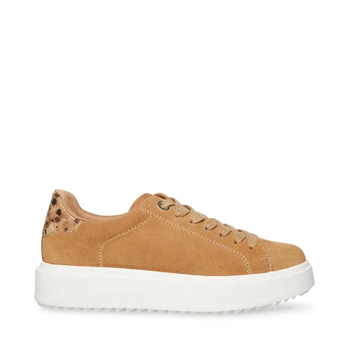 Steve Madden Catcher Taupe Suede Womens Sneakers